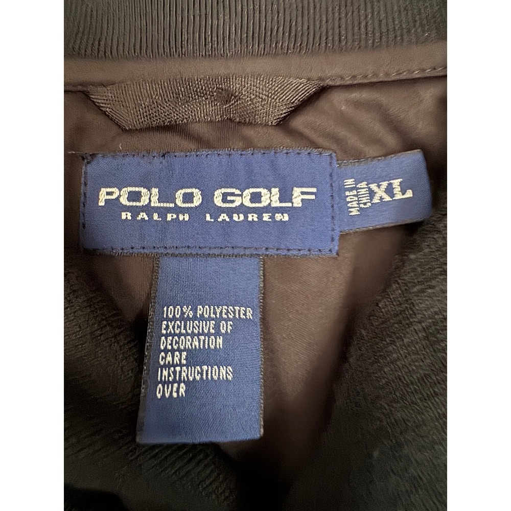 Polo Golf Ralph Lauren Pullover Windbreaker Jacket Black Outdoor Mens Size XL - Picture 3 of 3